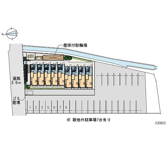 ★手数料０円★京都市右京区太秦一ノ井町　月極駐車場（LP）